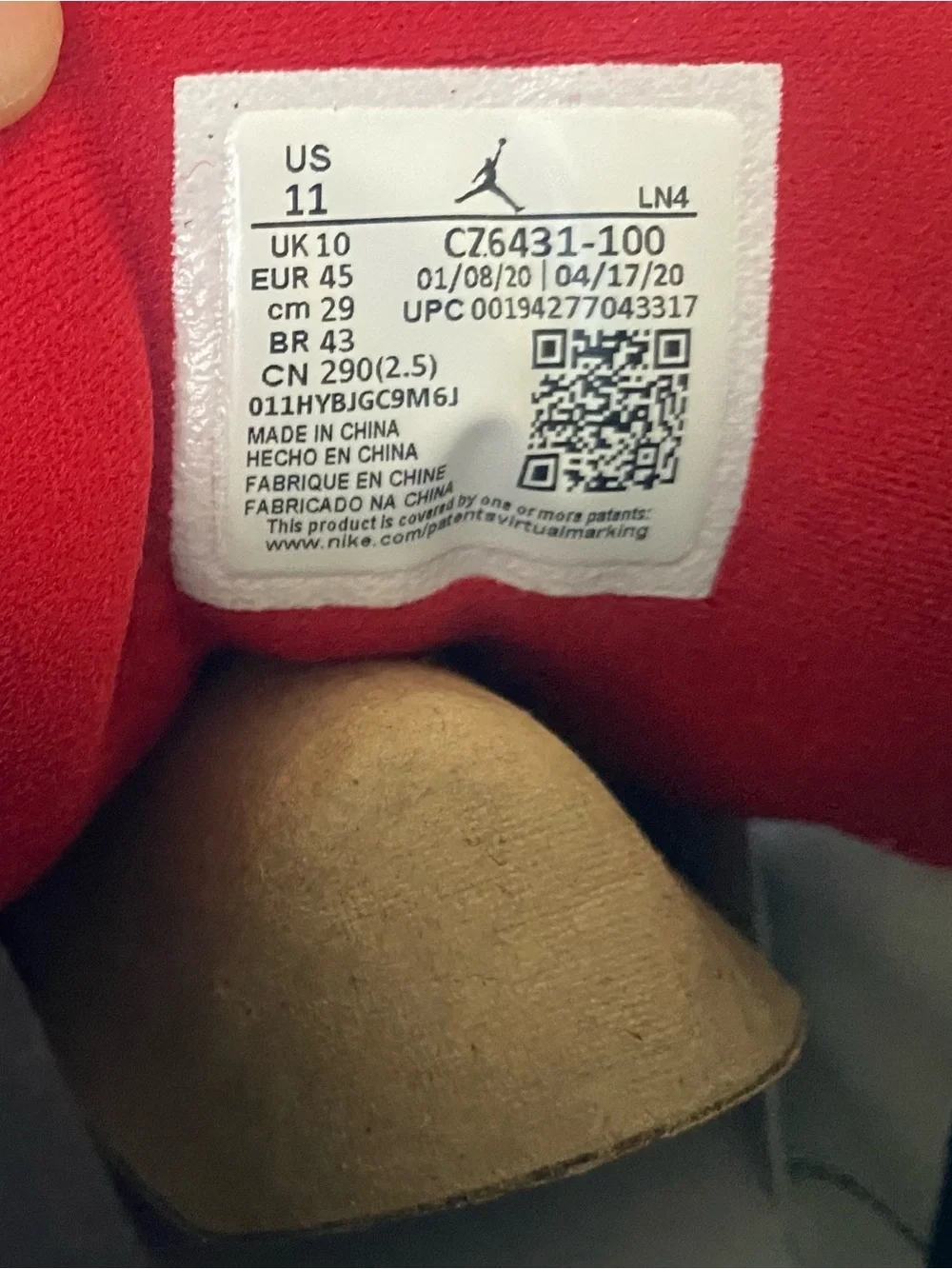 Authenticated Nike Air Jordan 3 Retro Denim “Fire Red Denim” Sneakers